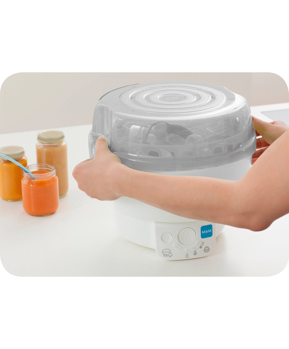 MAM Baby 6-in-1 Electric Steam Steriliser & Bottle Warmer - Grey