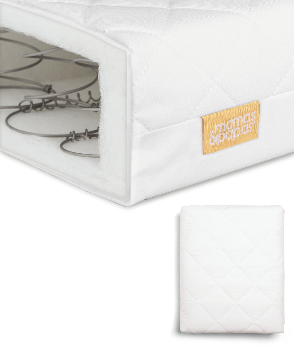 Essential Spring Cotbed Mattress & Quilted Waterproof Mattress Protect