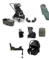 Bugaboo Dragonfly Ultimate 9 Piece Bundle with Maxi-Cosi Pebble 360 Pro&sup2; Car Seat & Base - Forest Green