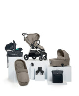 Flip XT³ Complete Pushchair Bundle with Cybex Aton B2 i-Size Infant Car Seat & Base (7 Pieces) – Fawn