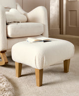 Hilston Footstool - Off White Boucle