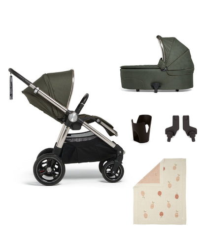 Ocarro Pushchair Starter Bundle with Carrycot (5 Pieces) Hunter Green