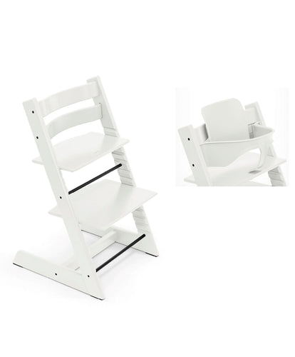 Tripp Trapp Highchair & Baby Set - White