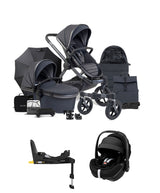 iCandy Peach 7 All-Terrain Complete Pushchair Bundle with Maxi-Cosi Pebble 360 Pro&sup2; Car Seat & Base - Storm Grey