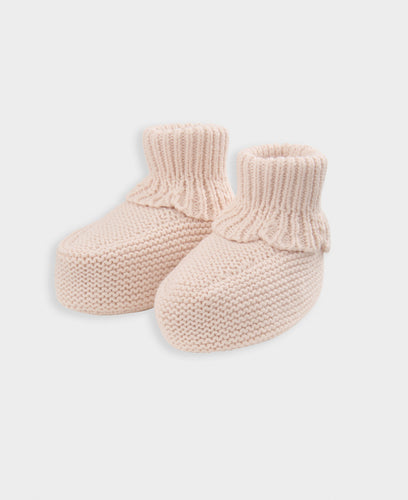 Knitted Booties - Pink