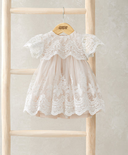 Lace Frill Sleeve Dress