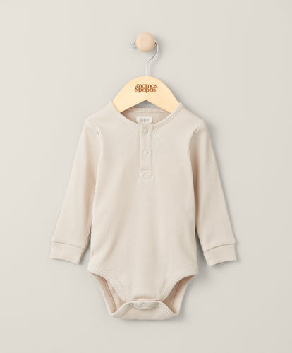 Ribbed Bodysuit - Taupe