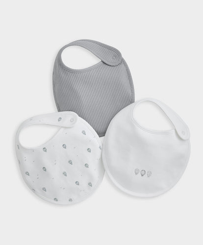 Hot Air Balloon Print Bibs (Set of 3)