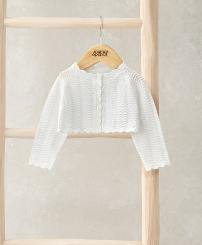 Wavy Stitch Bolero Cardigan