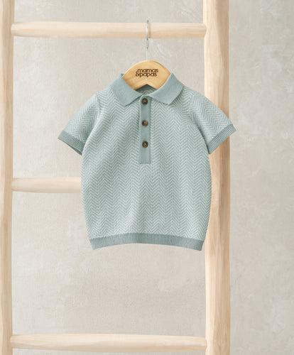 Short Sleeve Knit Polo