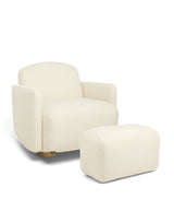 Royton Nursing Chair & Footsool Set - Oyster Chenille Boucle