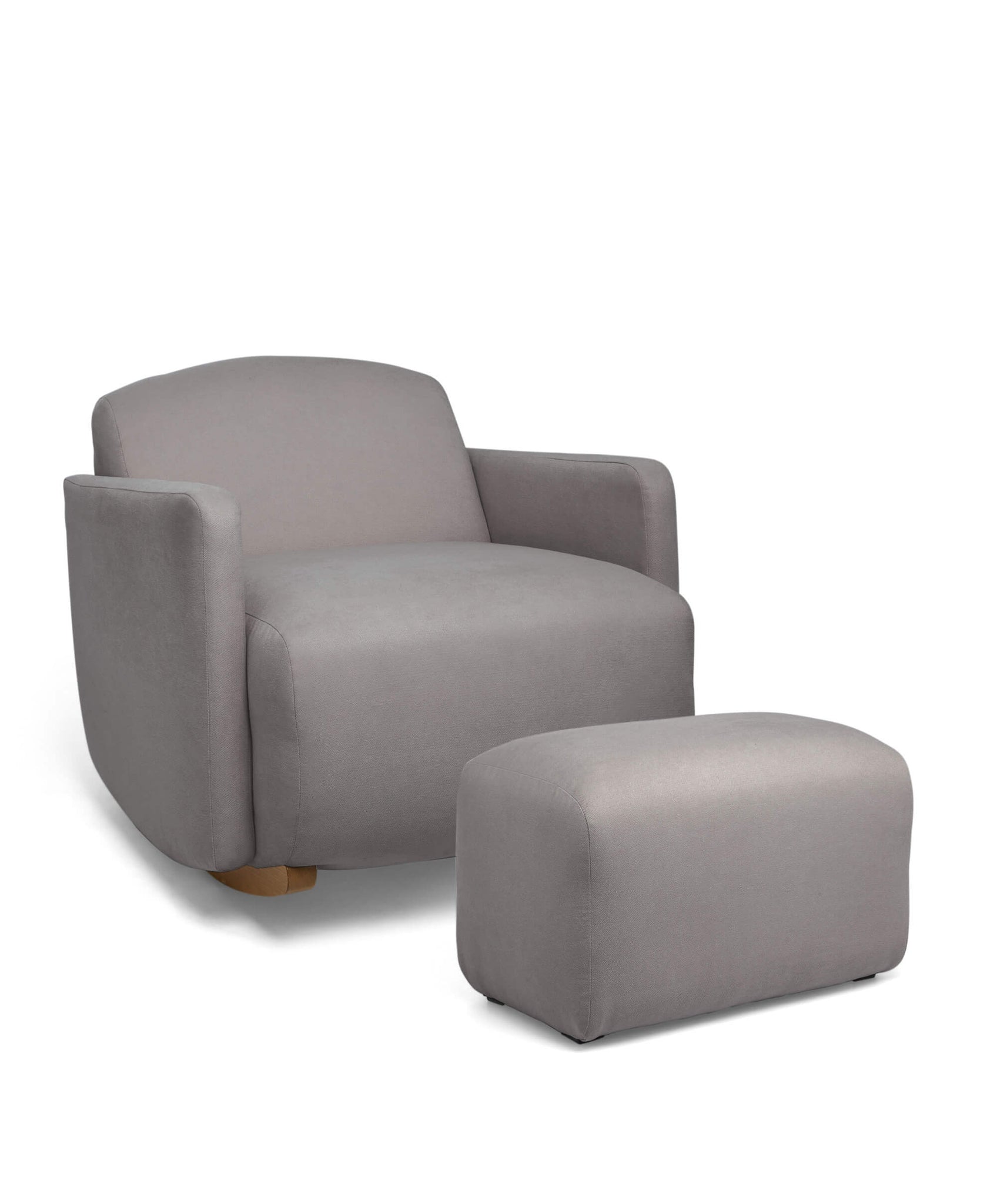 Royton Nursing Chair Footsool Set Grey Woven Mamas Papas IE