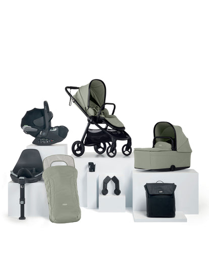 Vardo Pushchair Bundle with Cybex Cloud T Car Seat (8 Pieces) - Sage