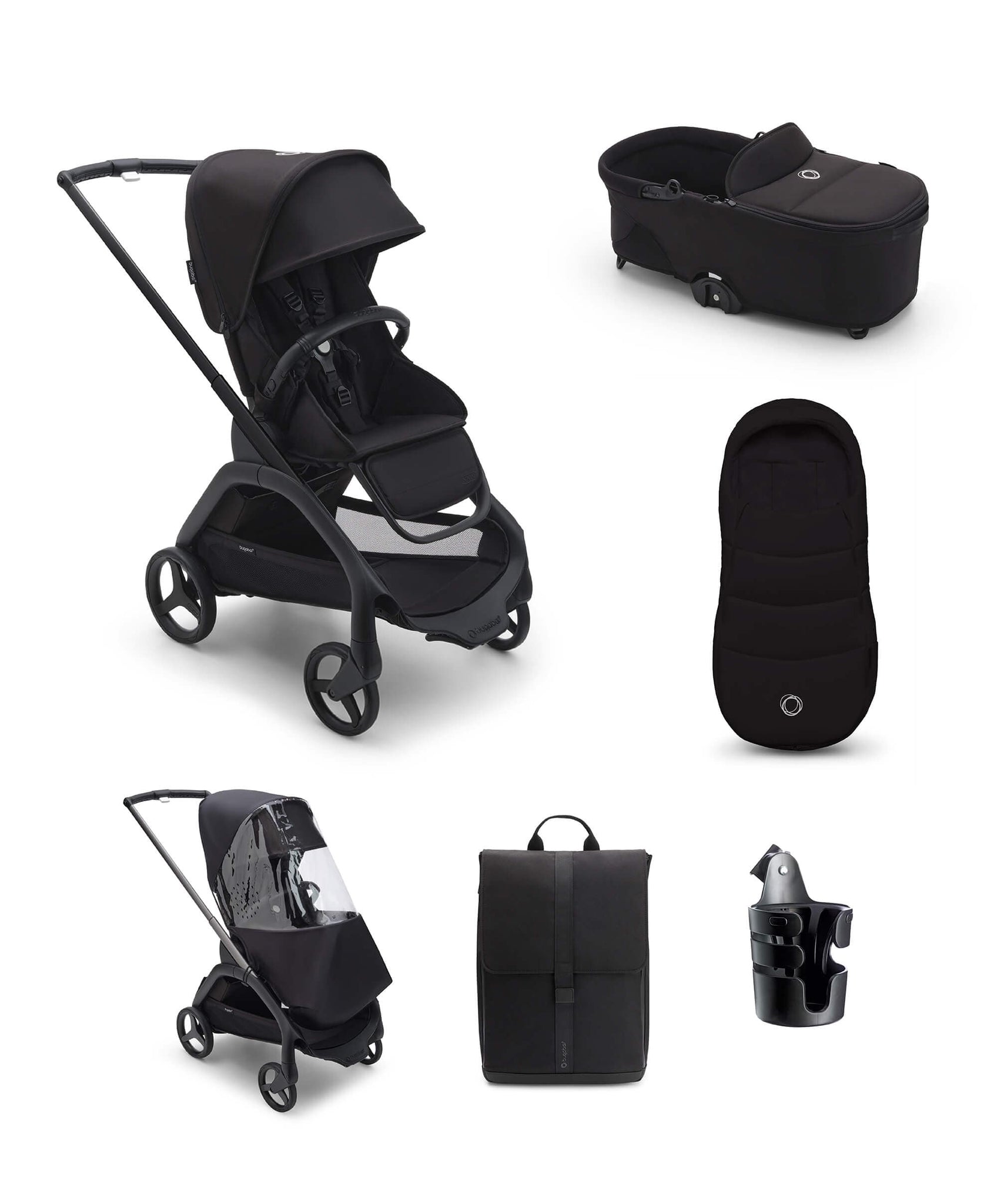 Bugaboo Dragonfly Essential 6 Piece Bundle in Midnight Black – Mamas &  Papas IE