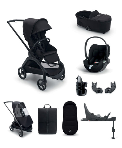 Bugaboo Pushchairs Bugaboo Dragonfly Pushchair Bundle with Cloud T Car Seat & Base - Black