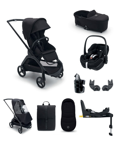 Bugaboo Pushchairs Bugaboo Dragonfly Pushchair Bundle with Maxi-Cosi Pebble 360 Pro² Car Seat & Base - Black