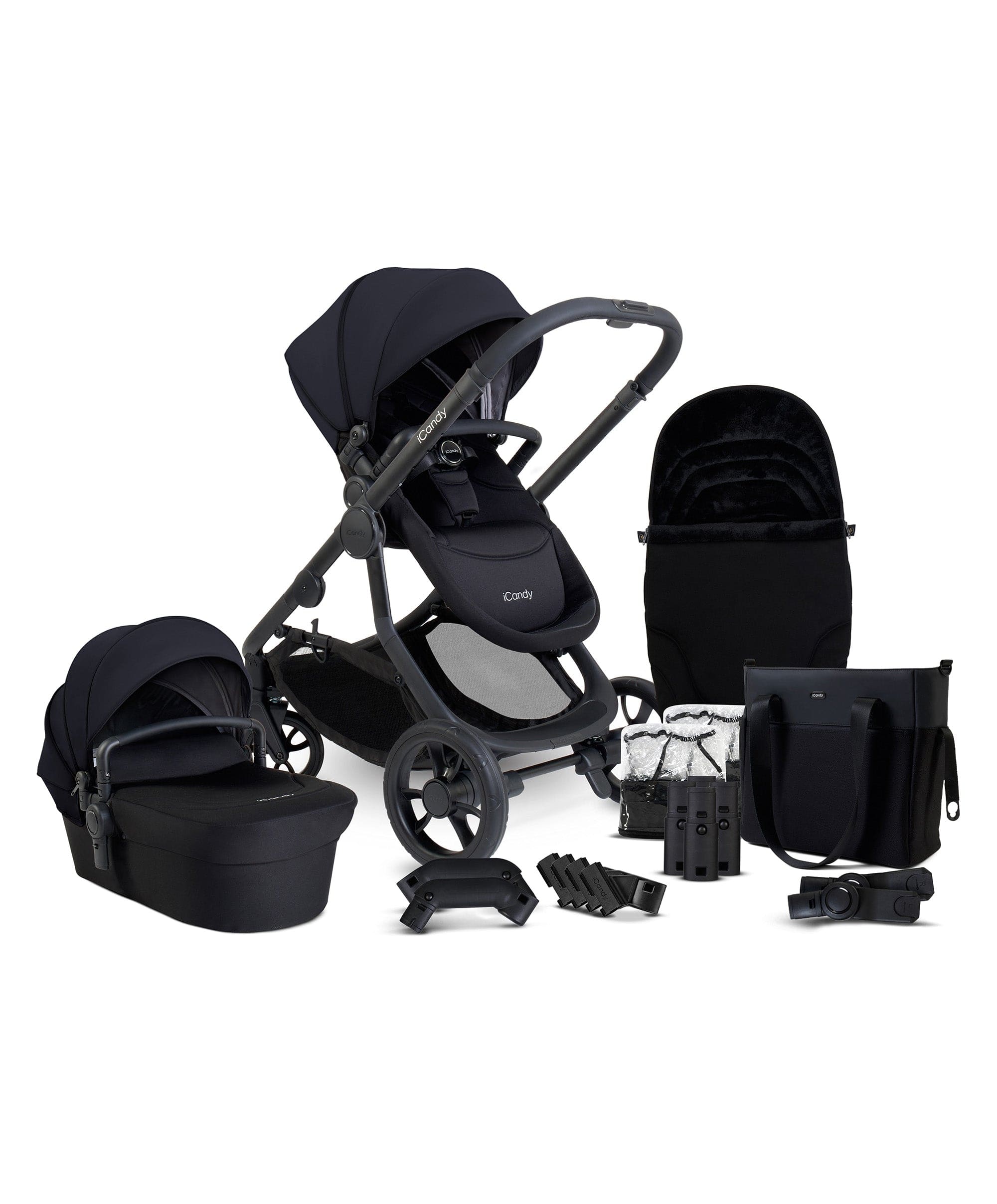 iCandy Orange4 Pushchair Bundle Black Mamas Papas IE