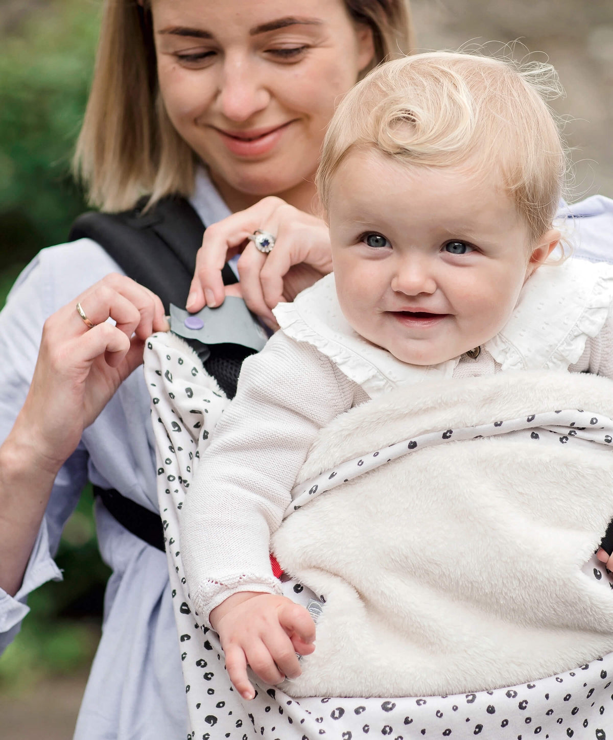 Cheeky Chompers Baby Travel Blanket Leopard Spots Mamas Papas IE