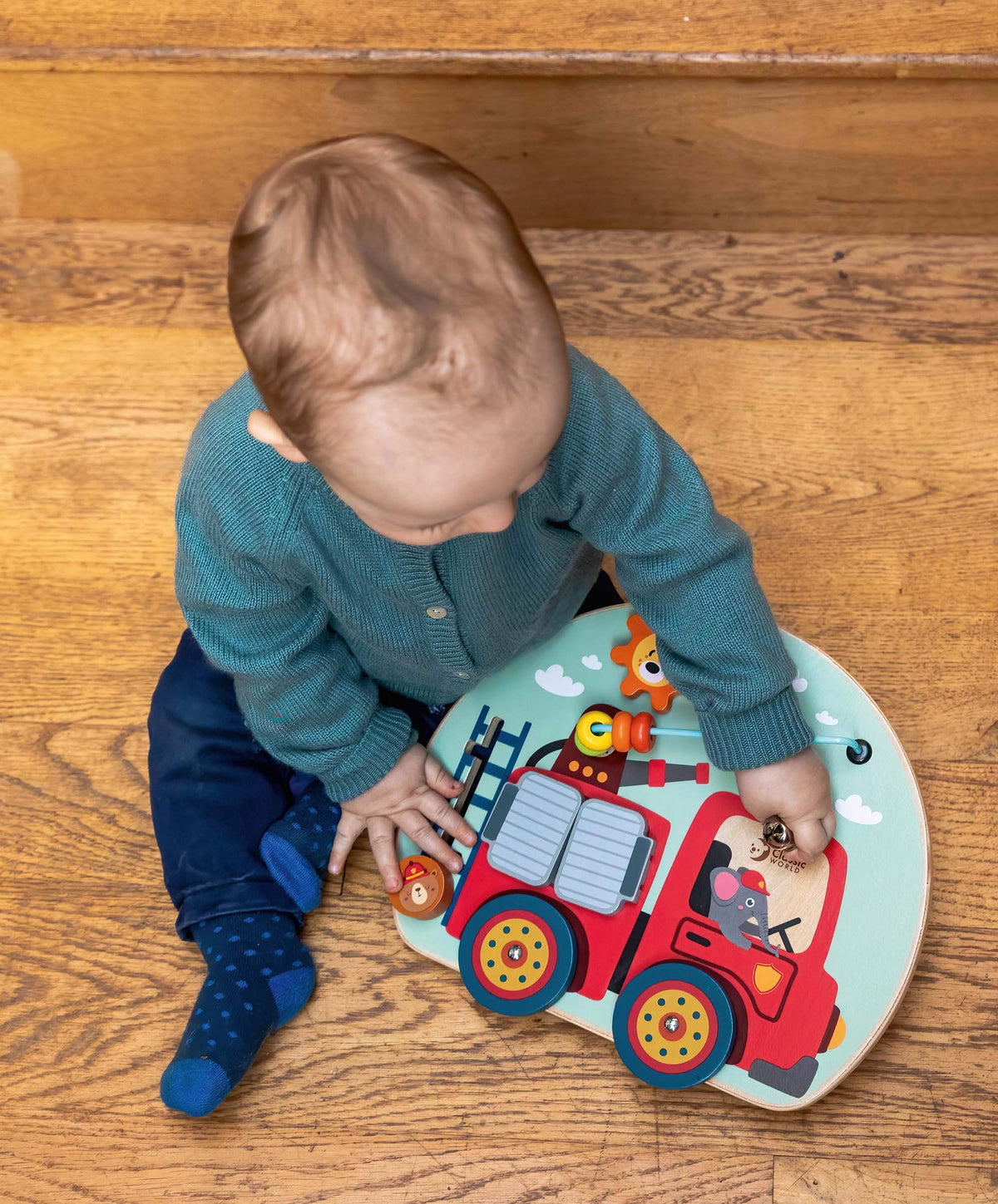 Fire Engine Busy Board Toy Classic World Toys Mamas Papas IE