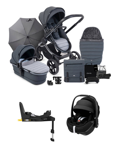 iCandy Peach 7 Complete Pushchair Bundle with Maxi-Cosi Pebble 360 Pro² Car Seat & Base – Truffle