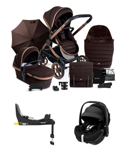 iCandy Peach 7 Complete Pushchair Bundle with Maxi-Cosi Pebble 360 Pro² Car Seat & Base – Pecan