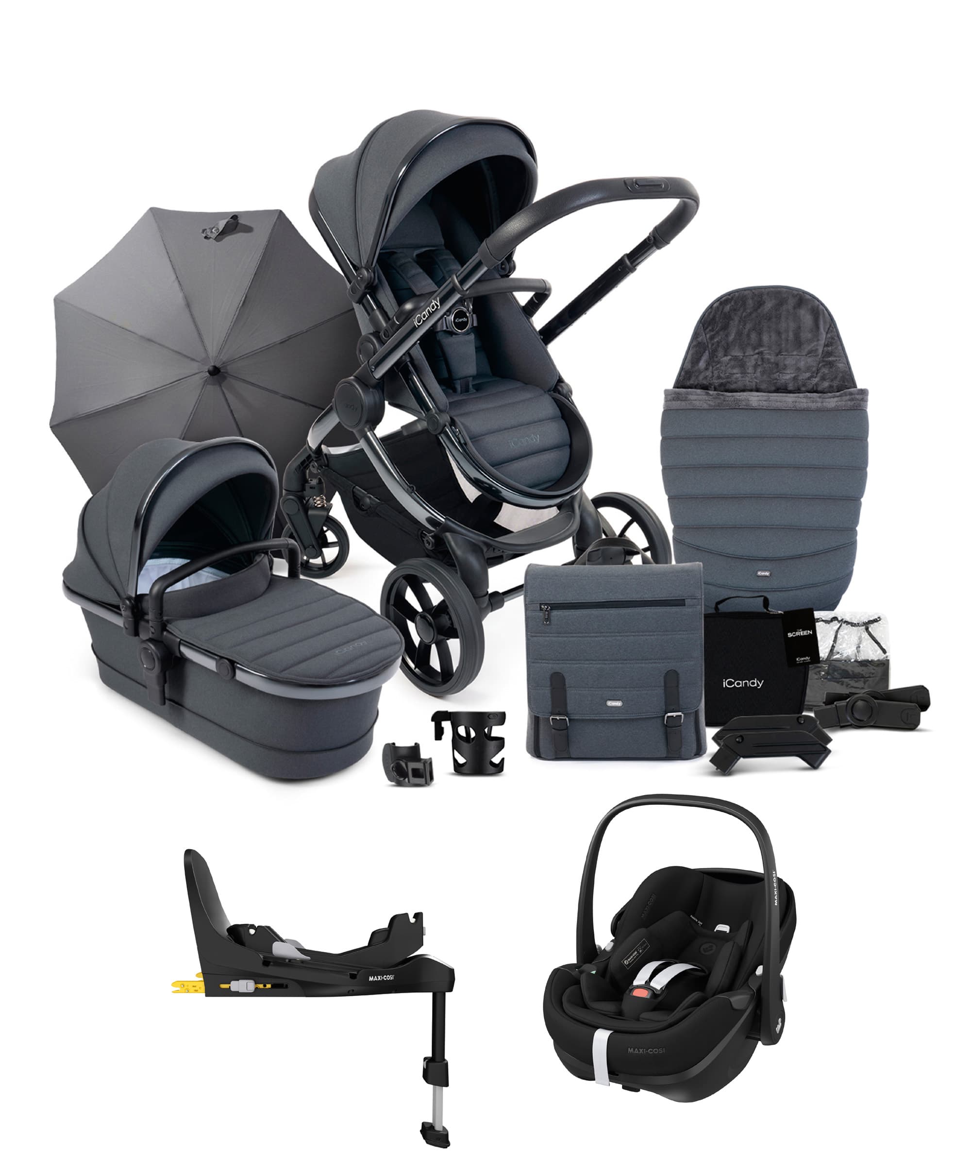 Double stroller for hotsell maxi cosi car seat