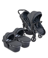 iCandy Pushchairs iCandy Peach 7 Twin Pushchair Bundle - Dark Grey
