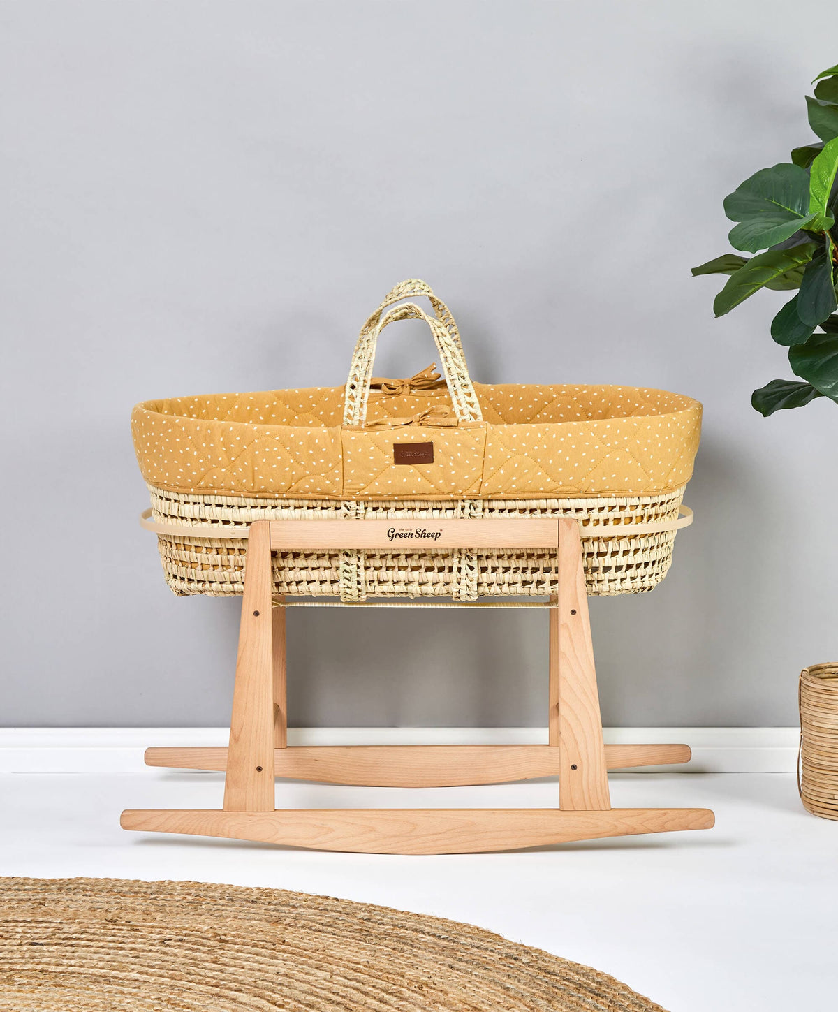 Little green sheep moses basket sale stand