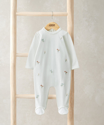 Mamas & Papas All-in-Ones & Bodysuits Embroided Flowers All in One