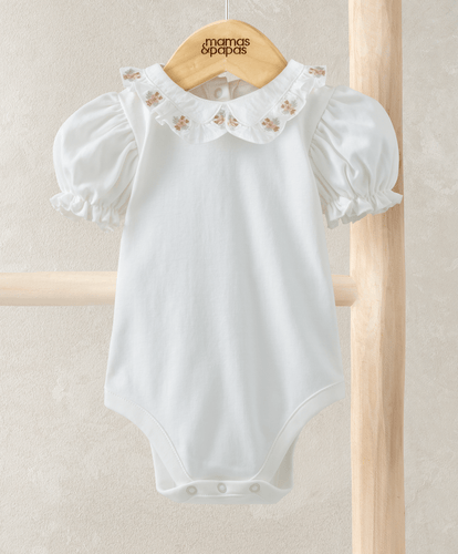 Mamas & Papas All-in-Ones & Bodysuits Embroidered Collar Bodysuit