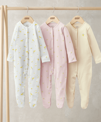 Mamas & Papas All-in-Ones & Bodysuits Sleepsuits (Pack of 3) - Lemon Print