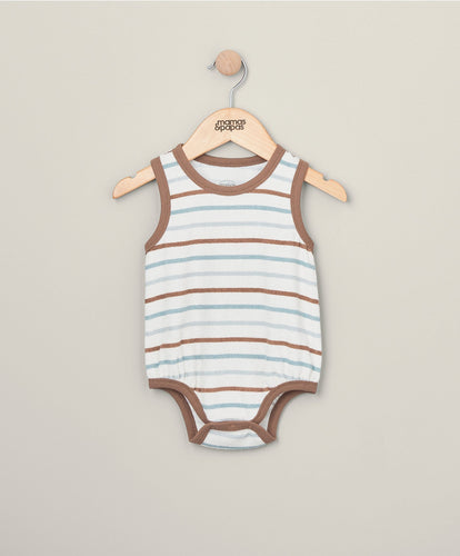 Mamas & Papas All-in-Ones & Bodysuits Stripe Towelling Bodysuit