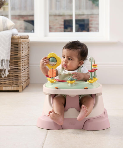 Mamas & Papas Booster Seats Bug 3-in-1 Floor & Booster Seat with Activity Tray - Blossom