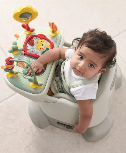 Mamas & Papas Booster Seats Bug 3-in-1 Floor & Booster Seat with Activity Tray - Pebble Grey