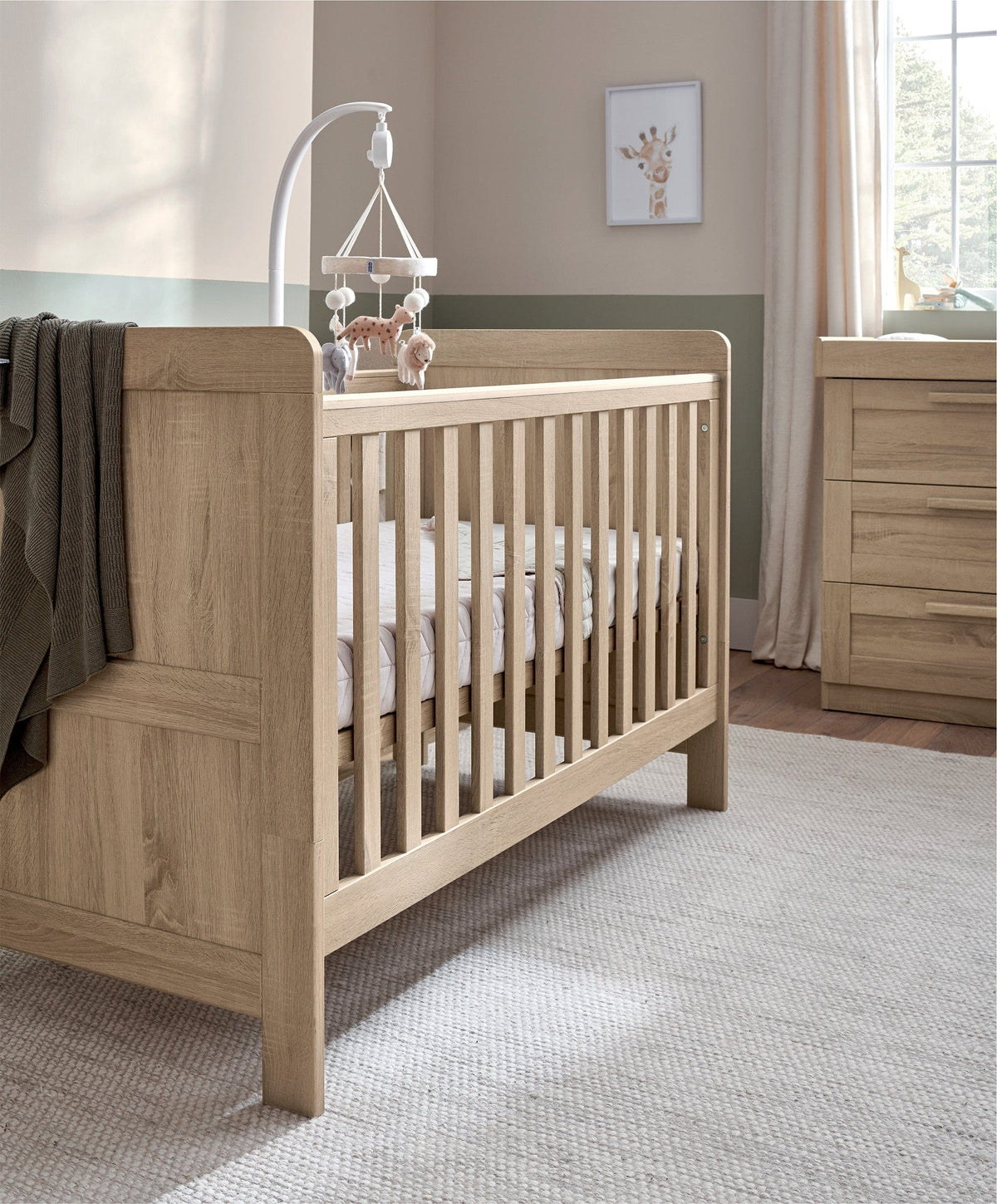 Atlas Cotbed Light Oak | Nursery Furniture – Mamas & Papas IE