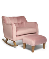 Mamas & Papas Cuddle Chairs Hilston Cuddle Chair & Footstool Set - Blush Velvet