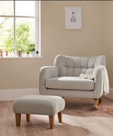 Mamas & Papas Cuddle Chairs Hilston Cuddle Chair & Footstool Set - Silver Woven
