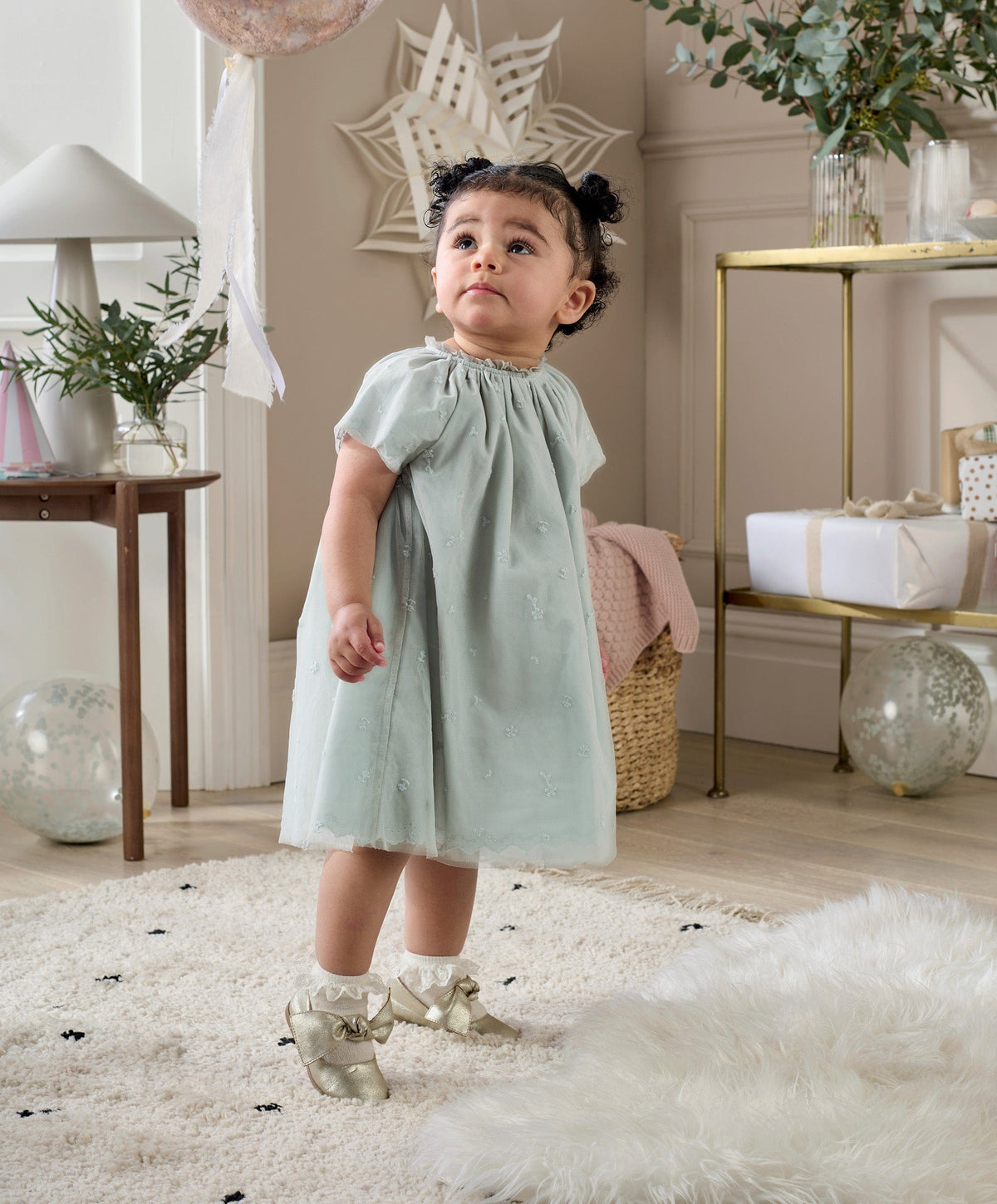 Embroidered Dress - Green – Mamas & Papas IE