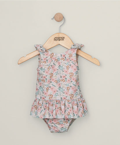 Mamas & Papas Floral Frill Swimsuit