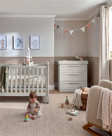 Mamas & Papas Furniture Sets Atlas 2 Piece Cotbed Set with Dresser Changer - Nimbus White