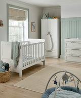 Mamas & Papas Furniture Sets Hampden 3 Piece Cotbed Range with Dresser Changer & Wardrobe - White