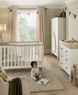 Mamas & Papas Furniture Sets Wedmore 3 Piece Cotbed Range with Dresser Changer & Wardrobe - White/Natural