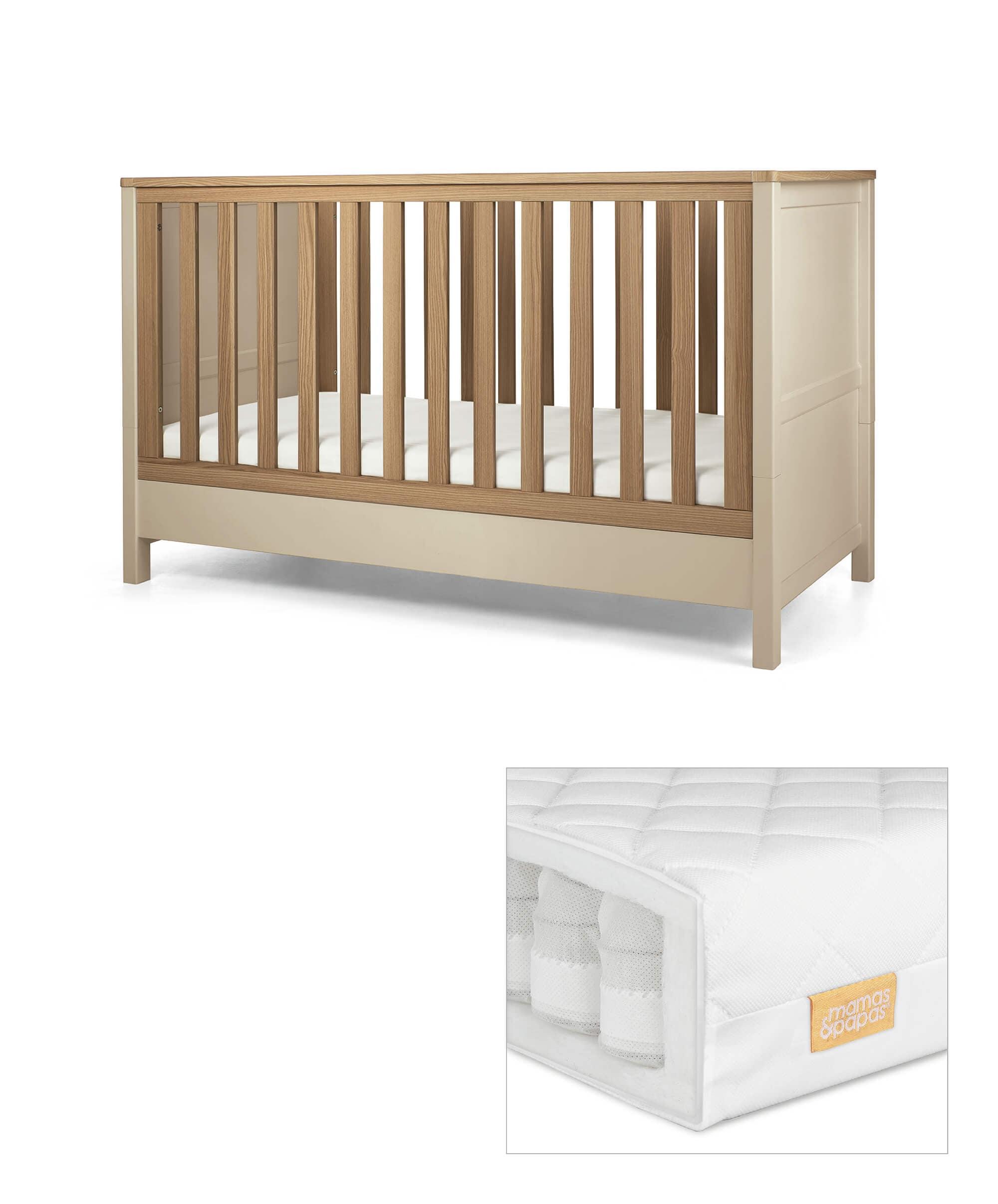 Cot bed 2025 and mattress bundle