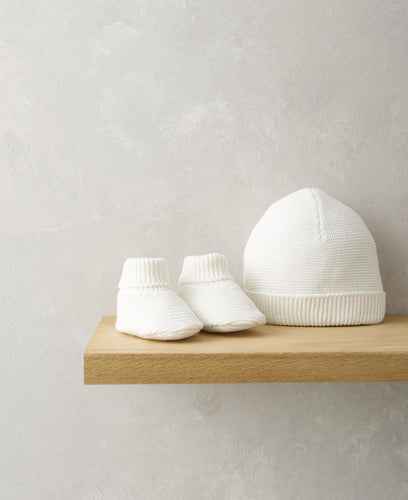 Mamas & Papas Hats & Booties Fine Knit Hat & Booties Set (2 piece)