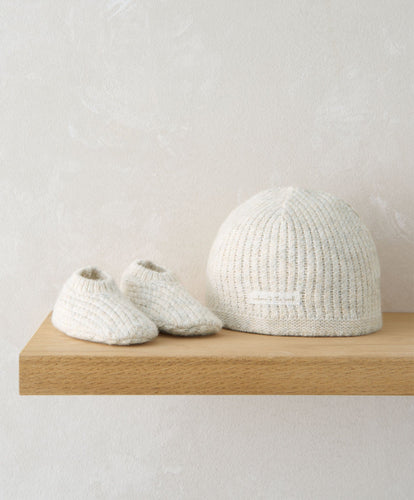 Mamas & Papas Hats & Booties Knitted Hat & Booties - Beige