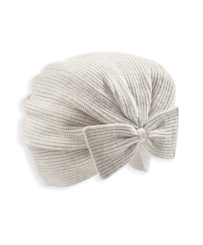 Mamas & Papas Hats & Mitts Knitted Cream Hat with Bow