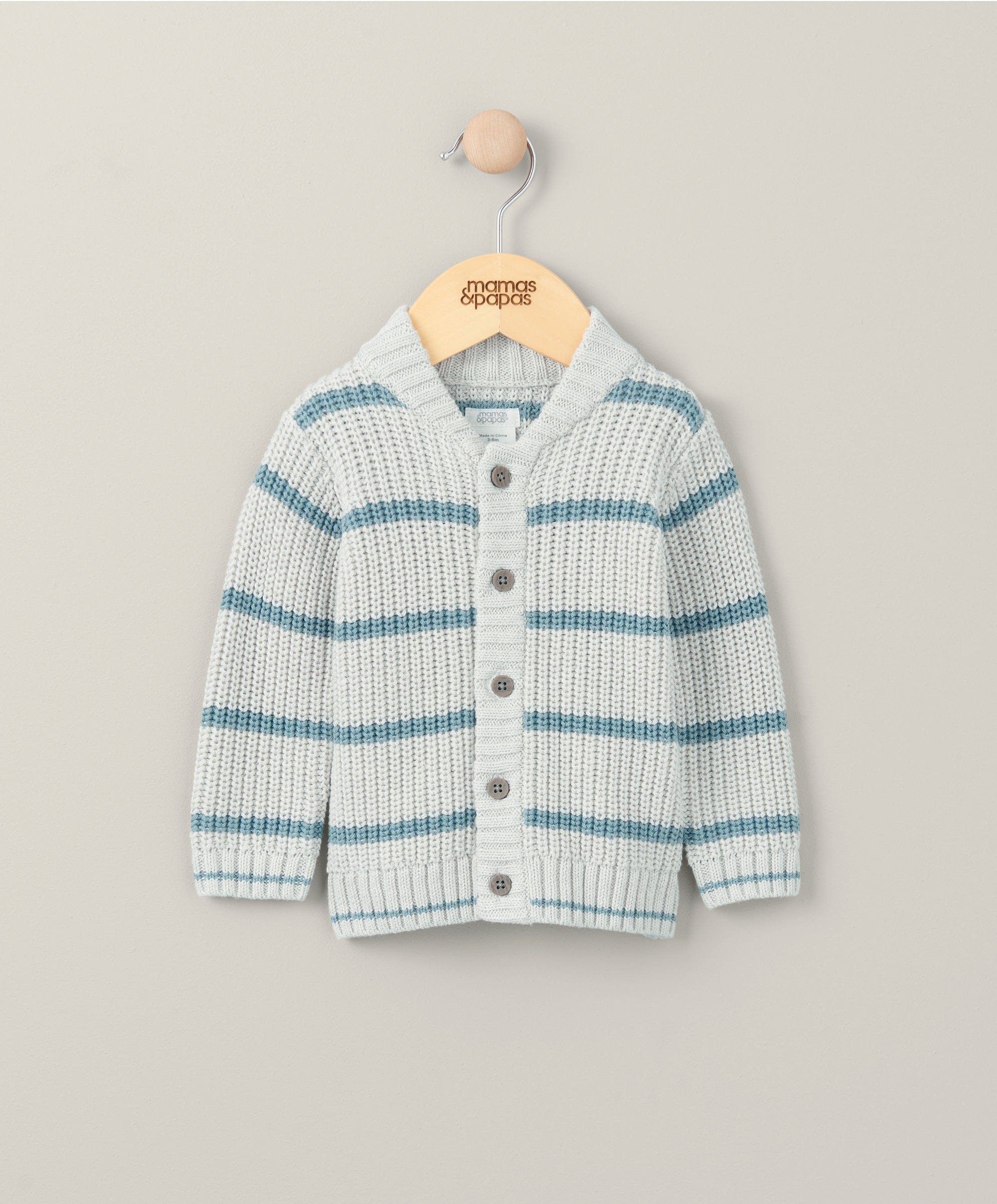 Blue and white striped cardigan shop