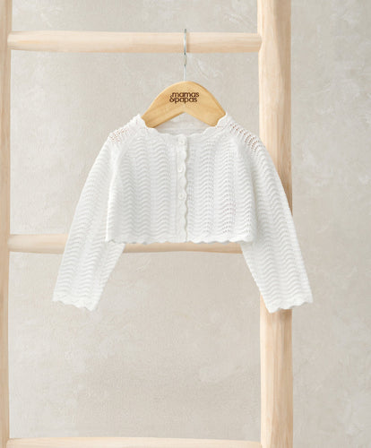 Mamas & Papas Jumpers & Knitwear Wavy Stitch Bolero Cardigan