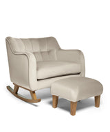 Mamas & Papas Nursing Chair Sets Hilston Cuddle Chair & Footstool Set - Stone Velvet