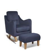 Mamas & Papas Nursing Chairs Bowdon Nursing Chair & Footstool Set - Navy Woven